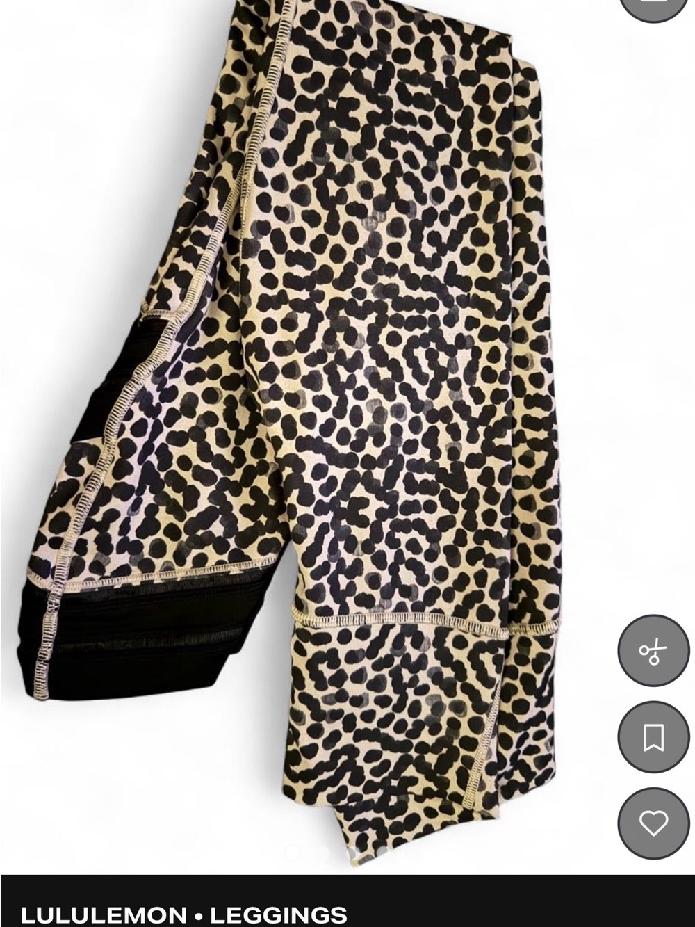 lululemon athletica Leopard Print Capri Leggings in Black and Tan